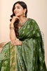 Lovely Olive Green Zari Weaving Silk Mehendi Wear Saree With Blouse