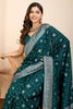 Lovely Green Zari Weaving Silk Function Wear Saree With Blouse