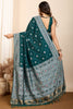 Lovely Green Zari Weaving Silk Function Wear Saree With Blouse