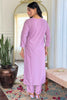 Lovable Lavender Embroidered Viscose Event Wear Pant Suit