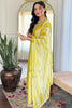 Fascinating Yellow Embroidered Viscose Haldi Wear Pant Suit