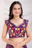 Shocking Purple Bandhani Printed Silk Wedding Saree With Blouse