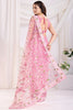 Incredible Pink Thread Embroidered Net Festival Wear Saree With Blouse