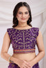 Dazzling Purple Bandhani Printed Silk Traditional Saree With Blouse