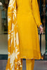 Beautiful Mustard Yellow Chinon Pant Suit With Printed Dupatta
