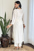 Marvelous White Thread Embroidered Viscose Traditional Pant Suit