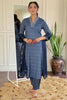 Ravishing Dusty Blue Printed Muslin Silk Event Wear Pant Suit