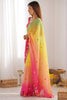 Wonderful Multi-Color Floral Embroidery Georgette Party Wear Saree