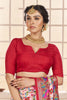 Tantalizing Baby Pink Ikkat Printed Cotton Silk Casual Wear Saree