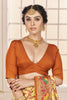 Wonderful Yellow Ikkat Printed Silk Haldi Wear Saree With Blouse