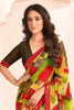 Memorable Green Digital Printed Georgette Festival Wear Saree