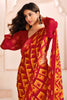 Marvelous Red Digital Printed Georgette Traditional Saree With Blouse