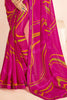 Lovely Pink Digital Printed Georgette Casual Wear Saree