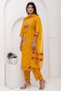 Alluring Yellow Floral Embroidery Viscose Silk Haldi Wear Pant Suit