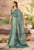 Surprising Green Printed Dola Silk Festival Wear Saree With Blouse