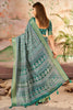 Surprising Green Printed Dola Silk Festival Wear Saree With Blouse