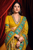Wonderful Mustard Paisley Printed Tussar Silk Haldi Wear Saree
