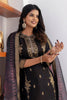 Beautiful Black Zari Weaving Jacquard Silk Event Wear Pant Suit