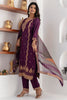 Marvelous Purple Zari Weaving Jacquard Silk Festival Wear Pant Suit