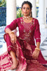 Dazzling Pink Hand Work Viscose Silk Festival Wear Pant Suit