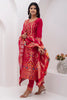 Incredible Red Zari Weaving Jacquard Silk Festival Wear Pant Suit