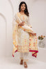 Tantalizing Off-White Zari Weaving Jacquard Silk Festival Wear Pant Suit