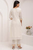 Tantalizing Off-White Zari Weaving Jacquard Silk Festival Wear Pant Suit