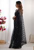 Lovely Black Sequins Work Net Cocktail Party Saree With Blouse