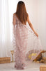 Enthralling Mauve Sequins Work Net Party Saree With Blouse