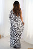 Lovely White Digital Printed Chinon Party Wear Saree With Blouse