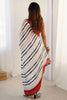 Beautiful White Digital Printed Chinon Party Wear Saree With Blouse