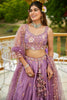 Beautiful Purple Sequins Satin Engagement Lehenga Choli With Dupatta