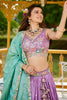 Stunning Lavender Sequins Satin Wedding Wear Lehenga Choli With Dupatta