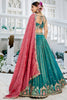 Surprising Sea-Green Sequins Satin Designer Lehenga Choli With Dupatta