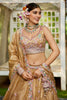 Unexpected Beige Sequins Silk Bridesmaid Lehenga Choli With Dupatta