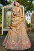 Unexpected Beige Sequins Silk Bridesmaid Lehenga Choli With Dupatta