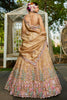 Unexpected Beige Sequins Silk Bridesmaid Lehenga Choli With Dupatta