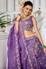 Ravishing Lavender Sequins Tissue Silk Wedding Wear Lehenga Choli