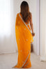 Incredible Yellow Beads Work Silk Haldi Wear Saree With Blouse