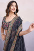 Trendy Black Bandhani Printed Georgette Party Wear Saree With Blouse