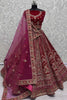 Surprising Red Velvet Bridal Lehenga Choli With Double Dupatta