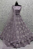 Amazing Lavender Sequins Net Reception Wear Lehenga Choli With Dupatta