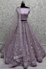 Unexpected Lavender Sequins Net Engagement Wear Lehenga Choli