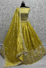 Fantastic Yellow Sequins Organza Designer Lehenga Choli With Dupatta