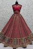 Captivating Pink Embroidered Silk Bridal Lehenga Choli With Dupatta