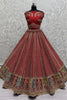 Astonishing Red Multi-Thread Work Silk Bridal Wear Lehenga Choli