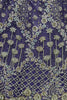 Attractive Purple Thread Embroidered Net Wedding Lehenga Choli