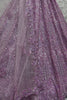 Precious Purple Zircon Work Net Bridesmaid Lehenga Choli With Dupatta