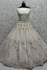 Awesome White Sequins Net Designer Lehenga Choli With Dupatta