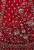 Fabulous Red Hand Work Net Bridal Lehenga Choli With Double Dupatta